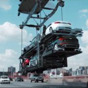 Mobile crane used in TV advert - Liftup telehandler hire