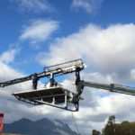 Mobile crane camera platform supporting supertechno camera crane.